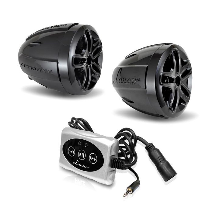 Lanzar OPTIUTVA10B Opti-Drive Waterproof Bluetooth Quad Speaker and Amplifier Sound System, (4) Wakeboard 4''... N6