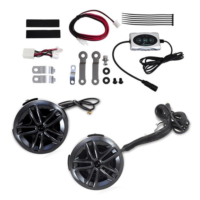 Lanzar OPTIUTVA10B Opti-Drive Waterproof Bluetooth Quad Speaker and Amplifier Sound System, (4) Wakeboard 4''... N9