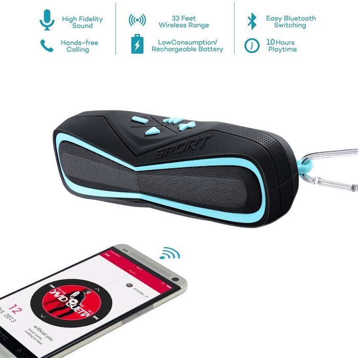 Modawn Portable Wireless Bluetooth IPX7 Waterproof Speaker for iPhone, Android & iPod - Sandproof & Shockproof... N6