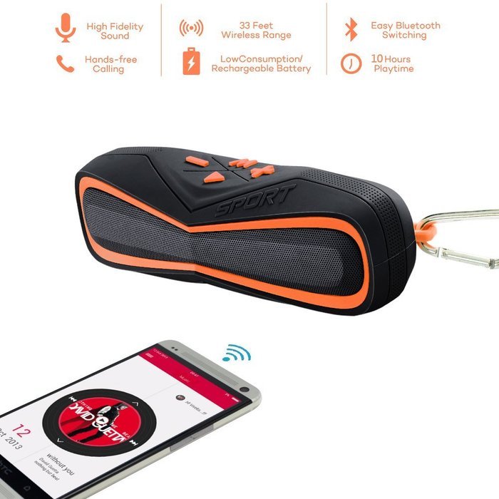 Modawn Portable Wireless Bluetooth IPX7 Waterproof Speaker for iPhone, Android & iPod - Sandproof & Shockproof... N23