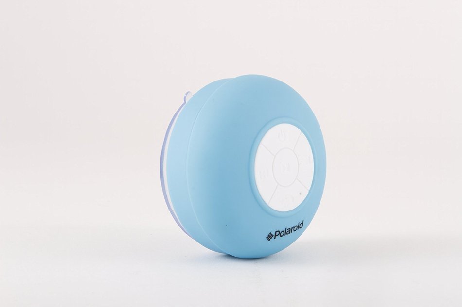 Polaroid Bluetooth Wireless Shower Speaker, Portable & Rechargeable System (Pink)