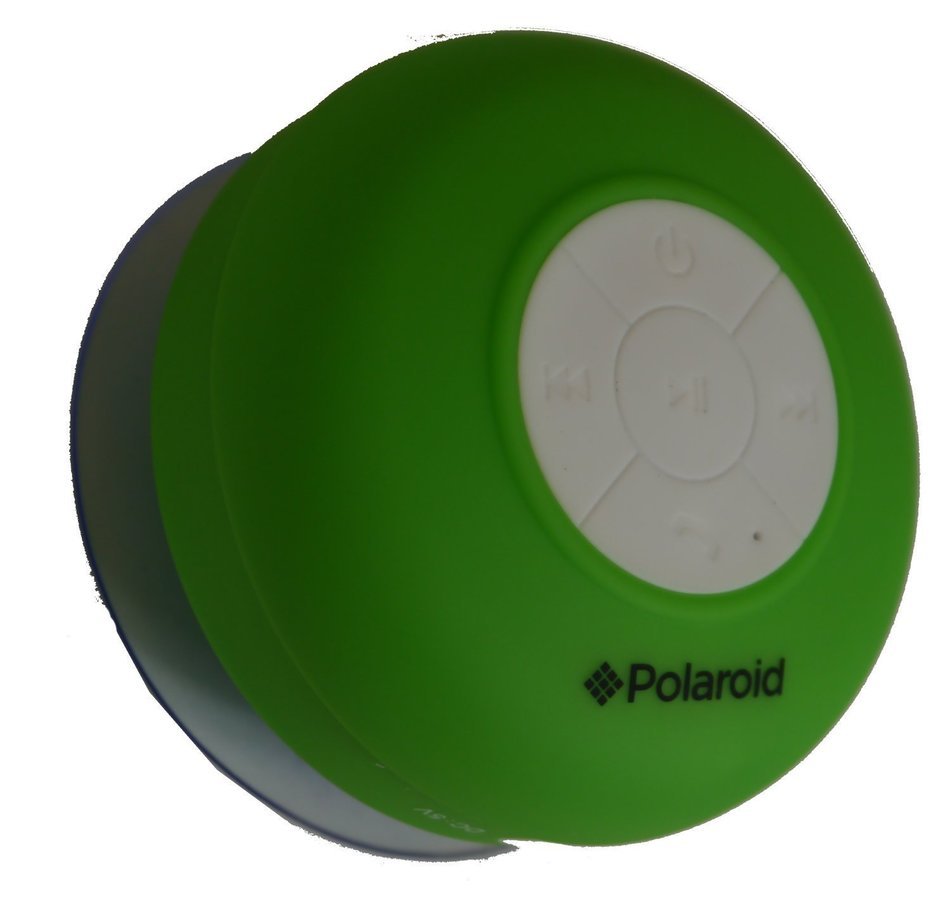 Polaroid Bluetooth Wireless Shower Speaker, Portable & Rechargeable System (Pink) N2