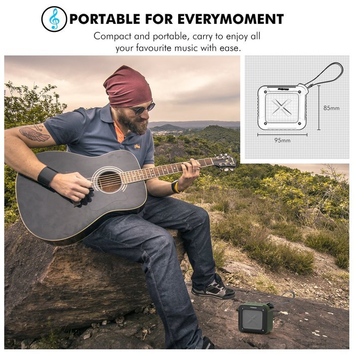 MoKo Bluetooth Speaker, Portable Outdoor / Shower Wireless Bluetooth 4.0 Speaker, Waterproof & Shockproof, 5W... N6
