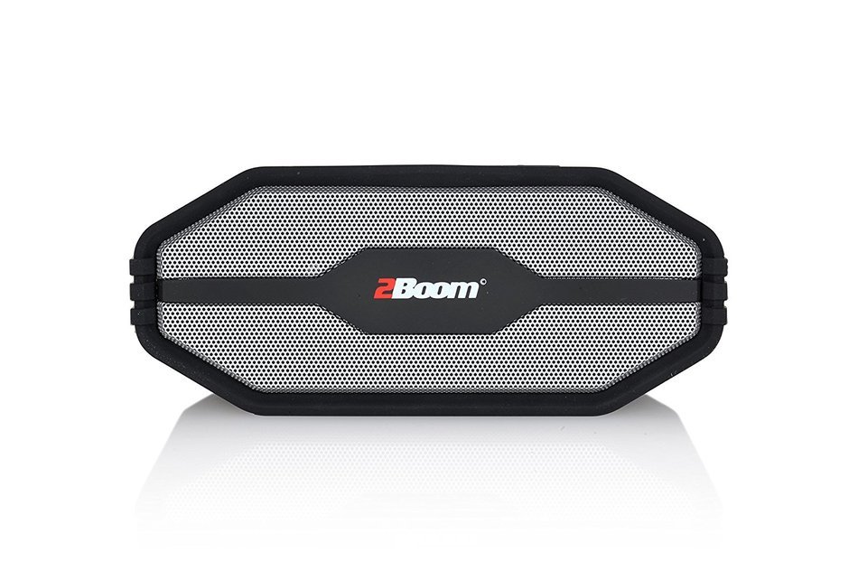 2BOOM Tuff Waterproof Rugged Bluetooth Wireless Outdoor Portable Speaker Silver N2