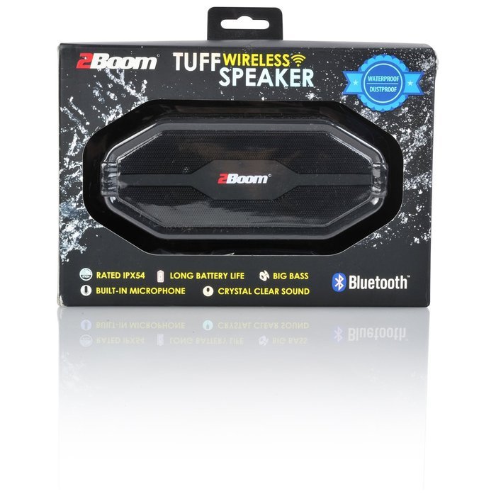 2BOOM Tuff Waterproof Rugged Bluetooth Wireless Outdoor Portable Speaker Silver N12