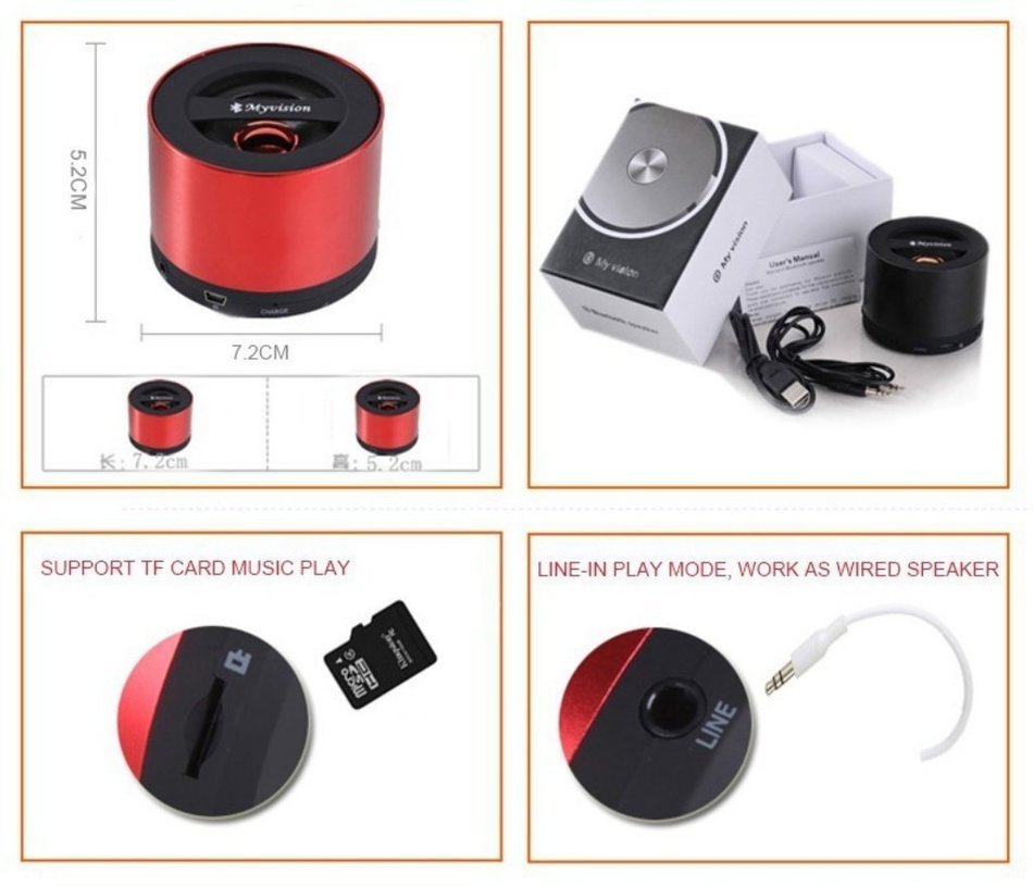 Portable Handsfree Wireless Stereo Bluetooth Speaker Support TF Card Player N7