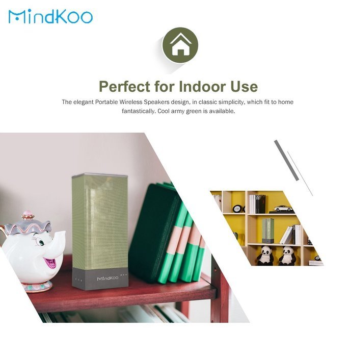 Bluetooth Speakers, Mindkoo Indoor Smart Wireless Classic with LED Light Adjustable Home Use Bluetooth Speakers...