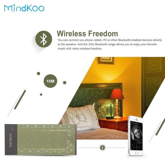 Bluetooth Speakers, Mindkoo Indoor Smart Wireless Classic with LED Light Adjustable Home Use Bluetooth Speakers... N2