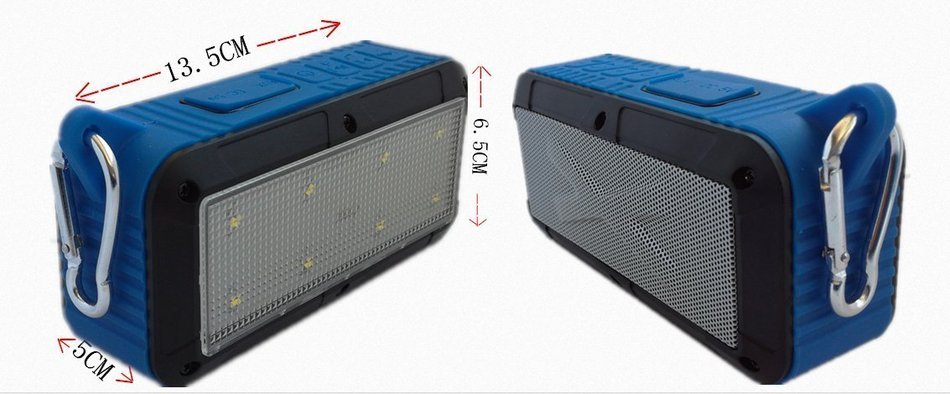 LED Bluetooth Speaker, FM Radio, With MP3/support TF card/ Micro SD card，Outdoor Indoor Emergency Light Wireless... N4