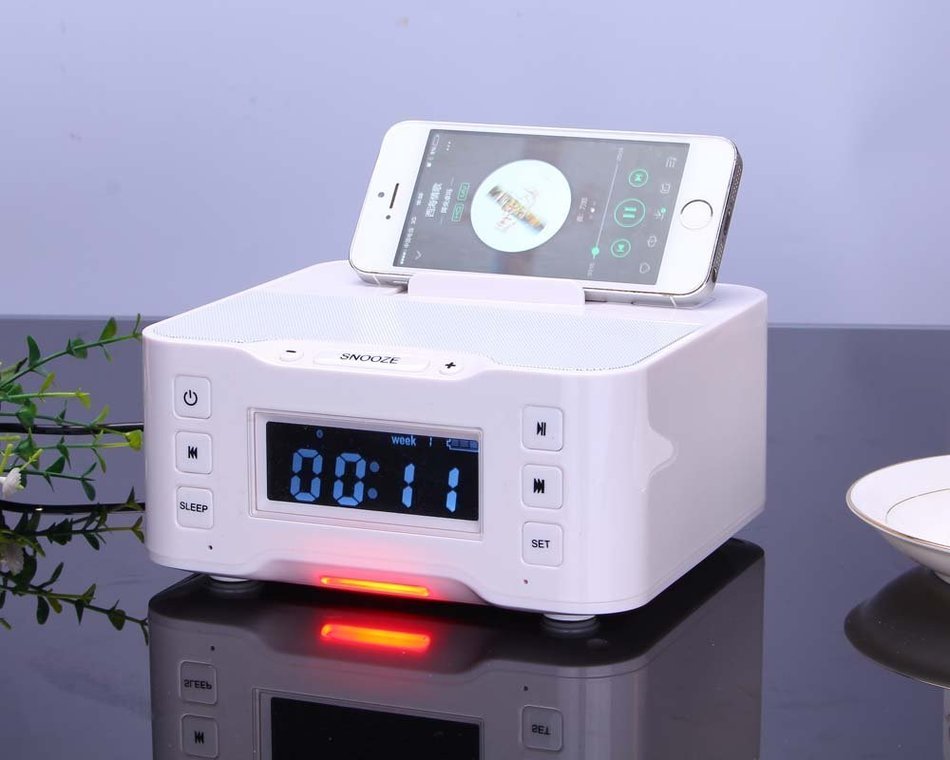 innuoo NFC Wireless Bluetooth Speakers Charge Dock Snooze Clock for iPhone iOS Samsung Andriod Smart Phone N6