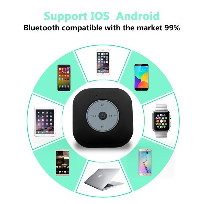 Waterproof Shower Speaker, NUTK Wireless Bluetooth Stereo Player Loud Handsfree Portable Speakerphone with Built-in... N8