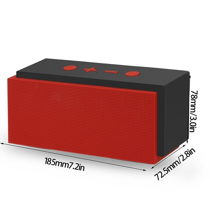 Homdox 4.0 Wireless Bluetooth Waterproof Speaker, Red N5