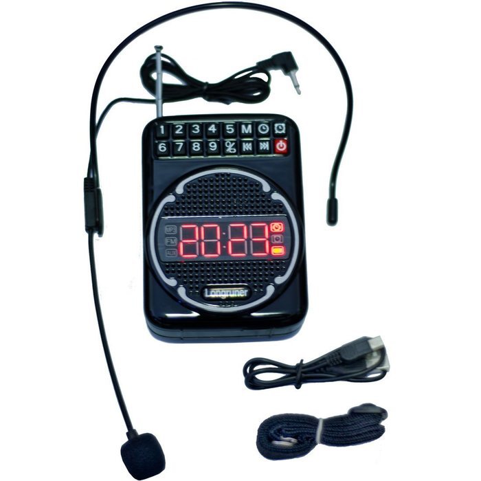 Portable Voice Amplifier Booster Speaker Megaphone with microphone rechargeable Multi-function FM Radio Timer...