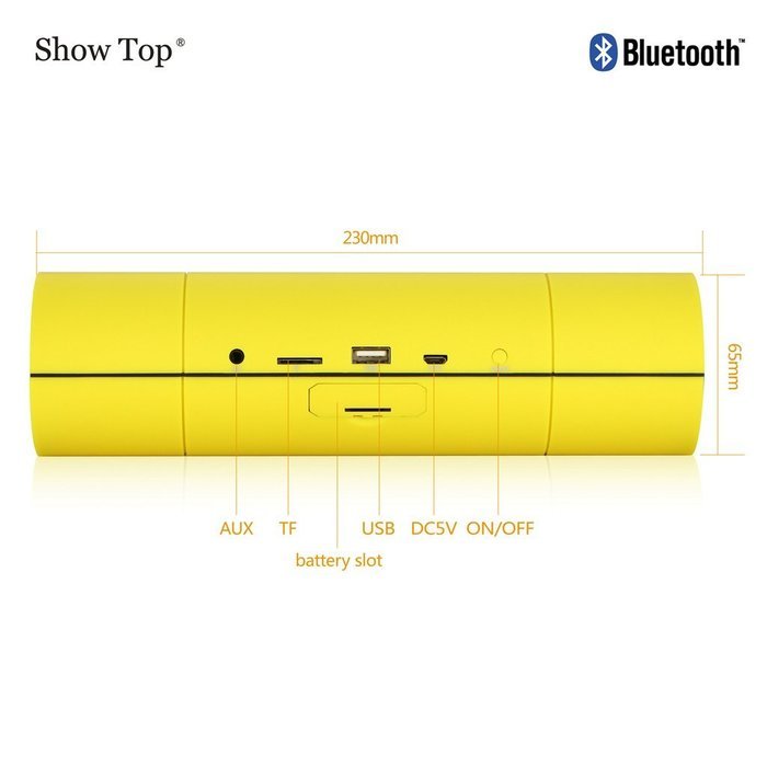 ShowTop&reg; Mini Bluetooth Speaker Yellow