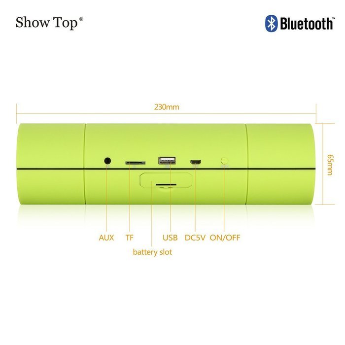 ShowTop&reg; Mini Bluetooth Speaker Yellow N9
