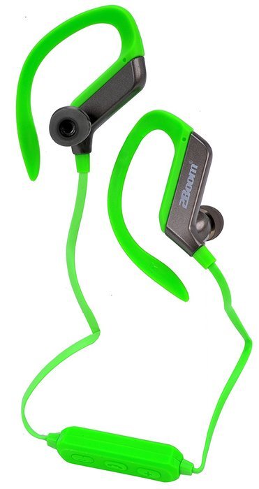 2BOOM Wireless Hands Free Bluetooth Sweat Proof In Ear Buds with Clip Headphone White N9