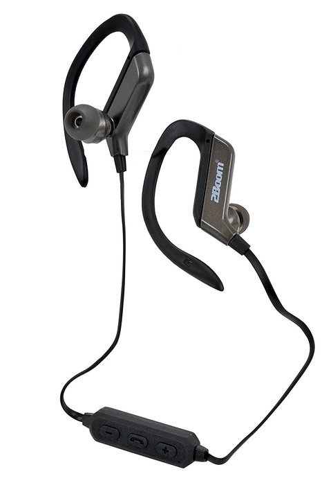 2BOOM Wireless Hands Free Bluetooth Sweat Proof In Ear Buds with Clip Headphone White N13