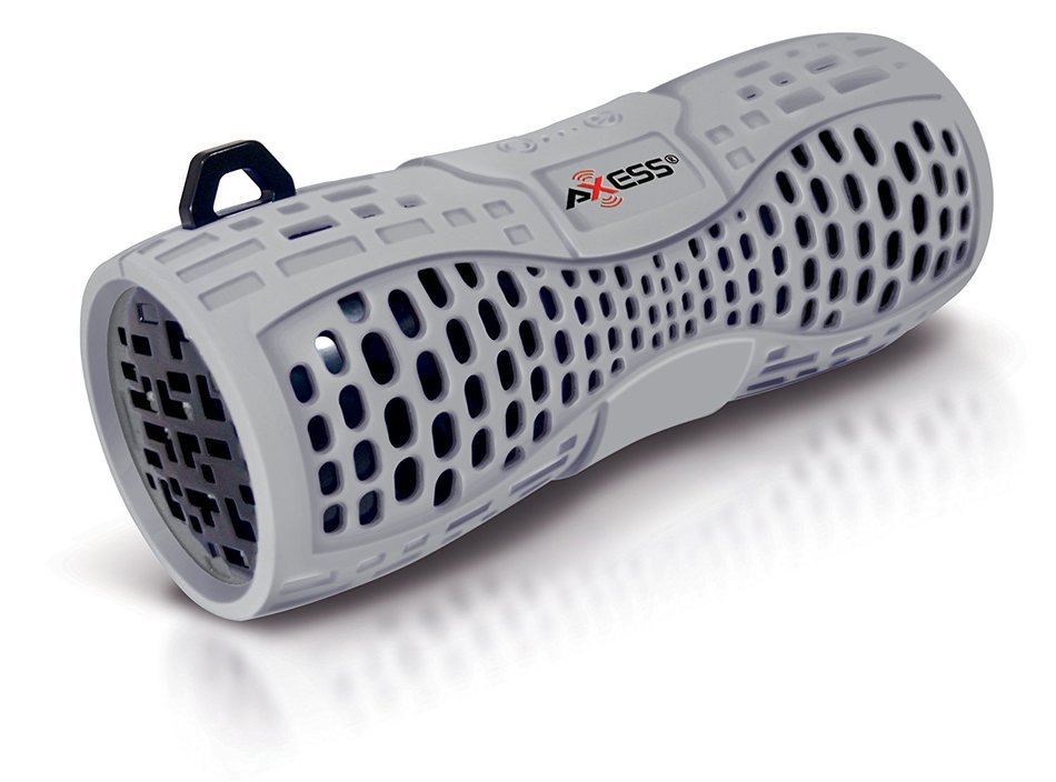 SPBW1035-GY-BK Portable Water Resistant Bluetooth Loud Speaker System with Speakerphone to Answer your Calls!...