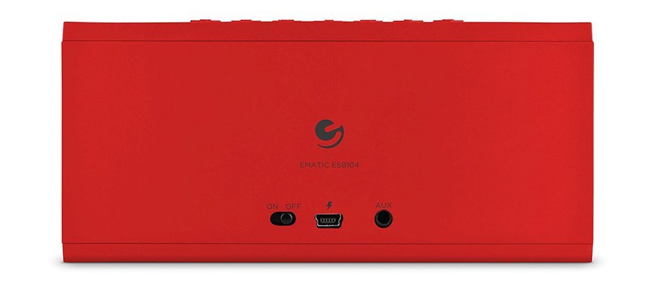 Ematic Portable Bluetooth Speaker and Speakerphone (Red) N4