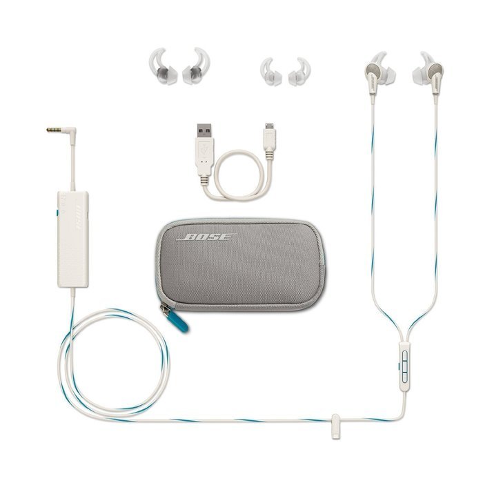 Bose QuietComfort 20 In-ear Noise Cancelling Headphones for Apple Devices, White w/ SoundLink Mini II Pearl &... N2