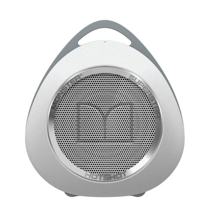 Monster MSP SPSTR HOT BT WHCR WW Monster SuperStar HotShot Portable Bluetooth Speaker, White with chrome