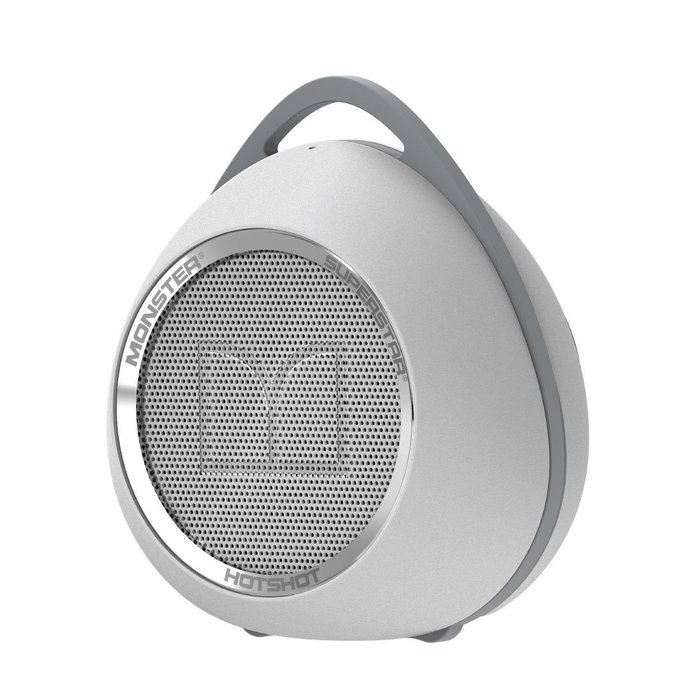 Monster MSP SPSTR HOT BT WHCR WW Monster SuperStar HotShot Portable Bluetooth Speaker, White with chrome N2