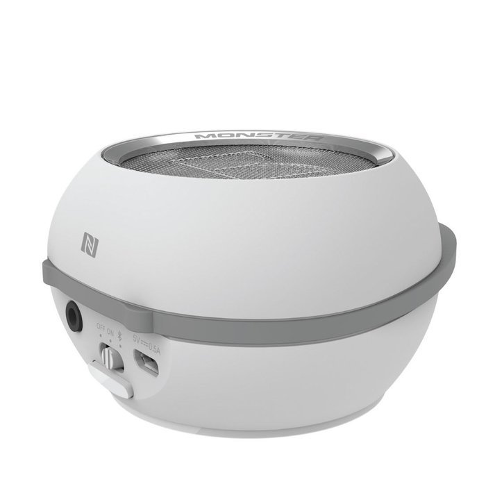 Monster MSP SPSTR HOT BT WHCR WW Monster SuperStar HotShot Portable Bluetooth Speaker, White with chrome N3