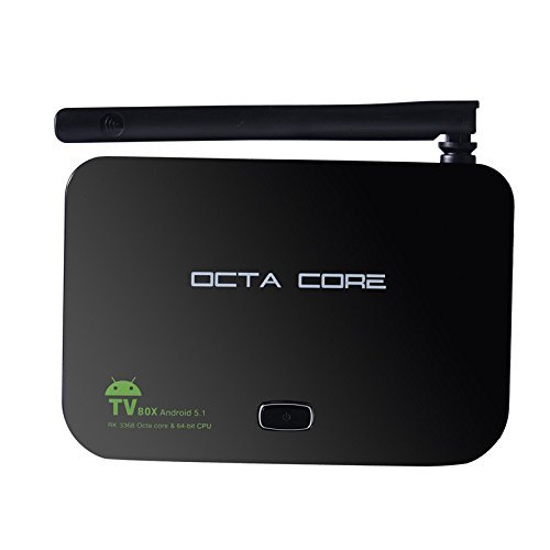 Voxlink 2015 new Android 5.1 2+16GB Mini PC TV Box Octa Core RK3368 WIFI Kodi 4K 3D Player, BLACK N3