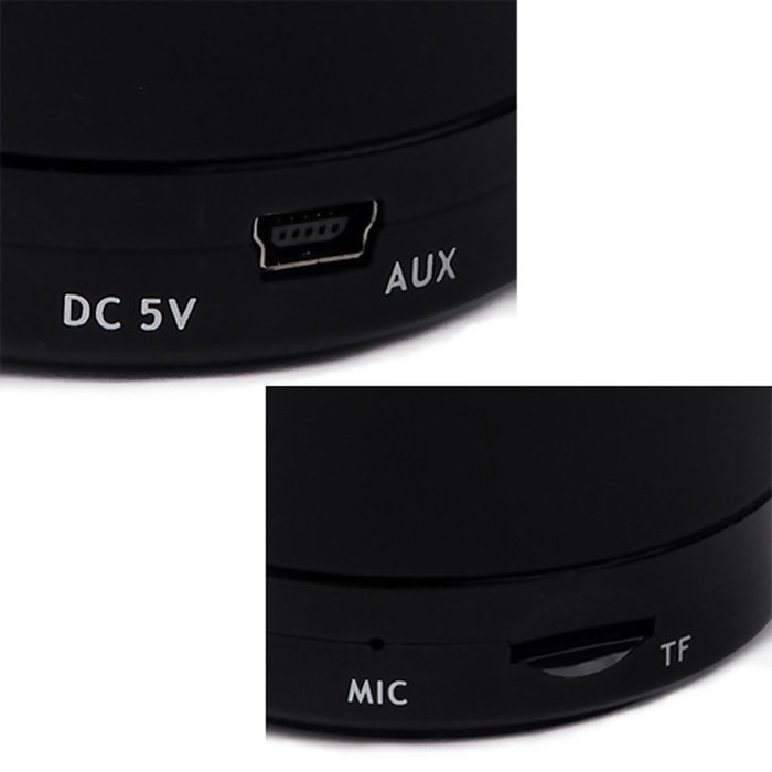 HDE Portable Bluetooth v2.1 Wireless Metal Mini Speaker w/ USB 2.0 Bluetooth Dongle Adapter (Black) N4