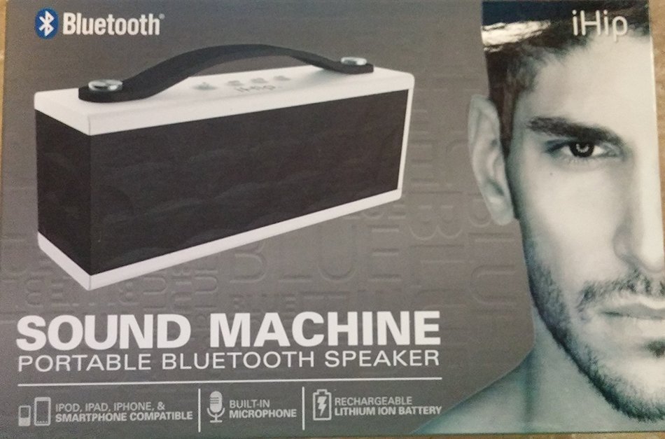 iHip Sound Machine Portable Bluetooth Speaker Black & White FXMACH-BKW