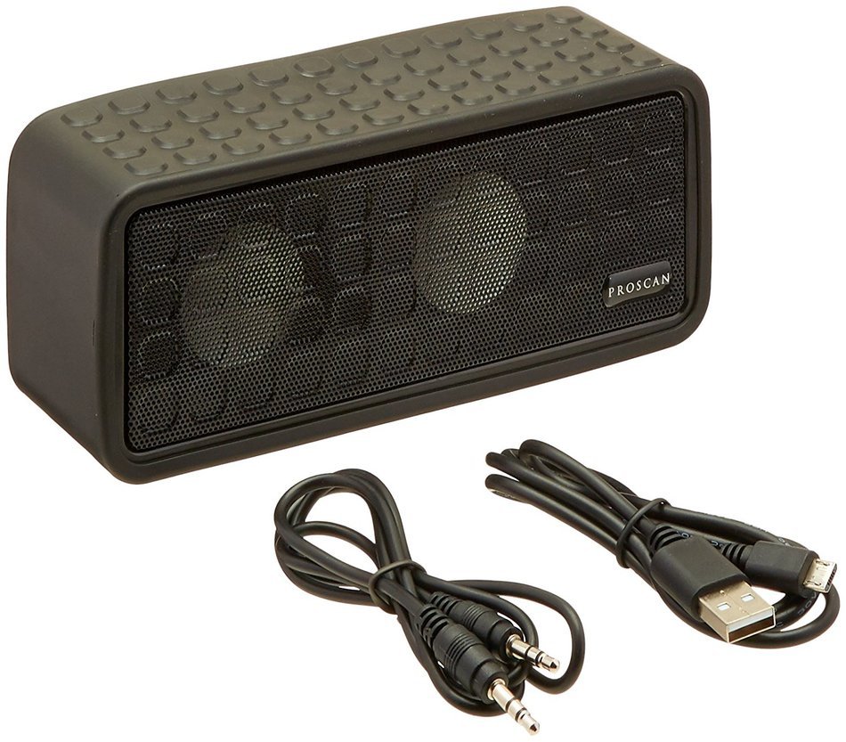 Proscan Portable Rugged Bluetooth Speaker, Black