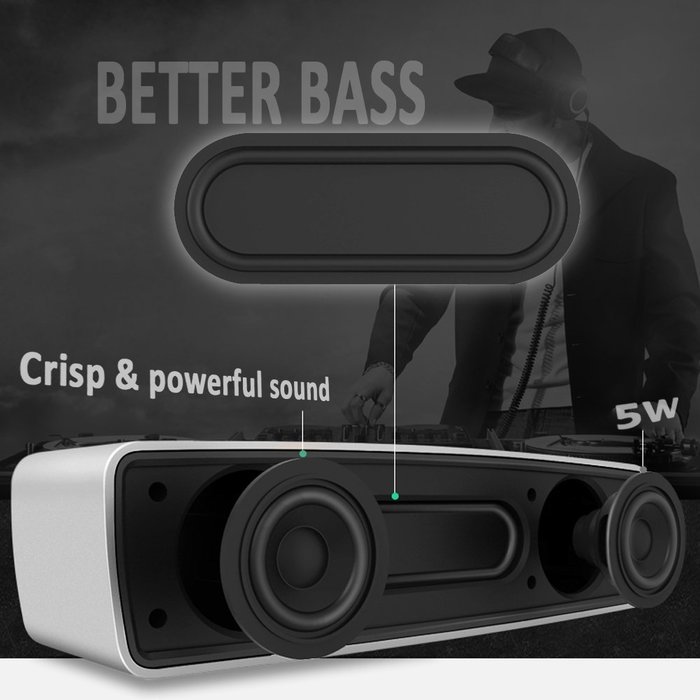 THECOO Hi-Fi Stereo Bluetooth Speaker,Bluetooth 4.0 Portable Wireless Speaker,10W Output Power with Enhanced Bass... N4