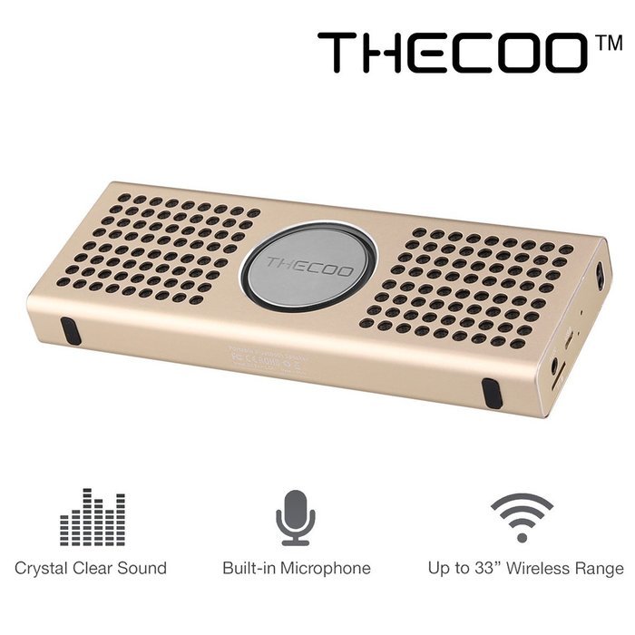 THECOO Hi-Fi Stereo Bluetooth Speaker,Bluetooth 4.0 Portable Wireless Speaker,10W Output Power with Enhanced Bass... N16