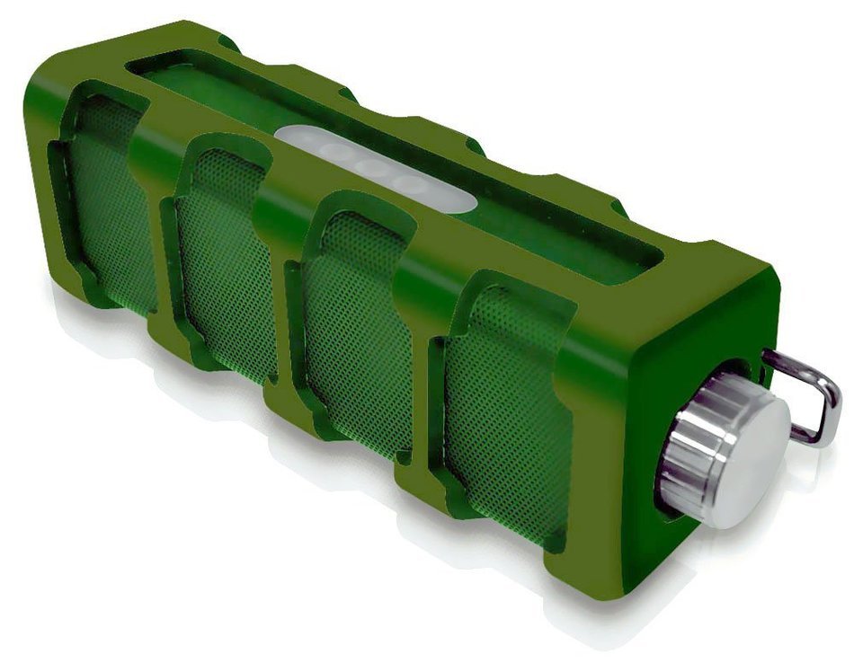 PYLE PWPBT15GN Jam Tunes Box Rugged & Splash-Proof Bluetooth Speaker & Hands Free Speaker-Phone with Aux In (Green)