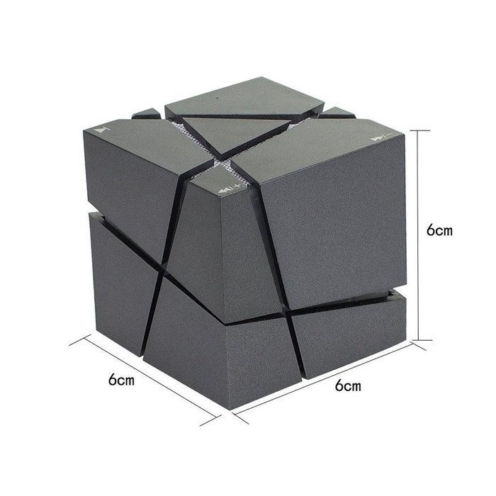 Megadream Portable Wireless Bluetooth 4.0 Cube Stereo Speaker with LED Flashing Light Support Handsfree Call with... N5
