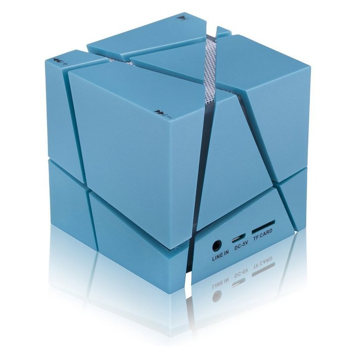 Megadream Portable Wireless Bluetooth 4.0 Cube Stereo Speaker with LED Flashing Light Support Handsfree Call with... N9