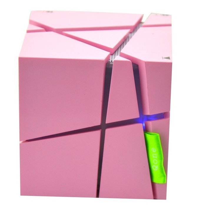 Megadream Portable Wireless Bluetooth 4.0 Cube Stereo Speaker with LED Flashing Light Support Handsfree Call with... N23