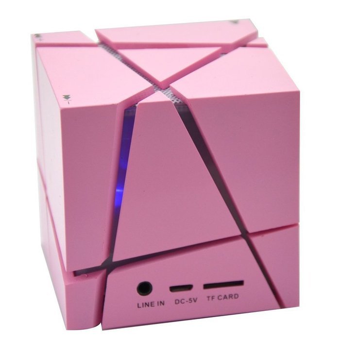 Megadream Portable Wireless Bluetooth 4.0 Cube Stereo Speaker with LED Flashing Light Support Handsfree Call with... N25