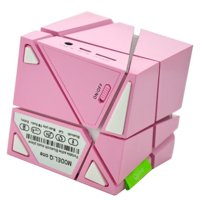 Megadream Portable Wireless Bluetooth 4.0 Cube Stereo Speaker with LED Flashing Light Support Handsfree Call with... N26