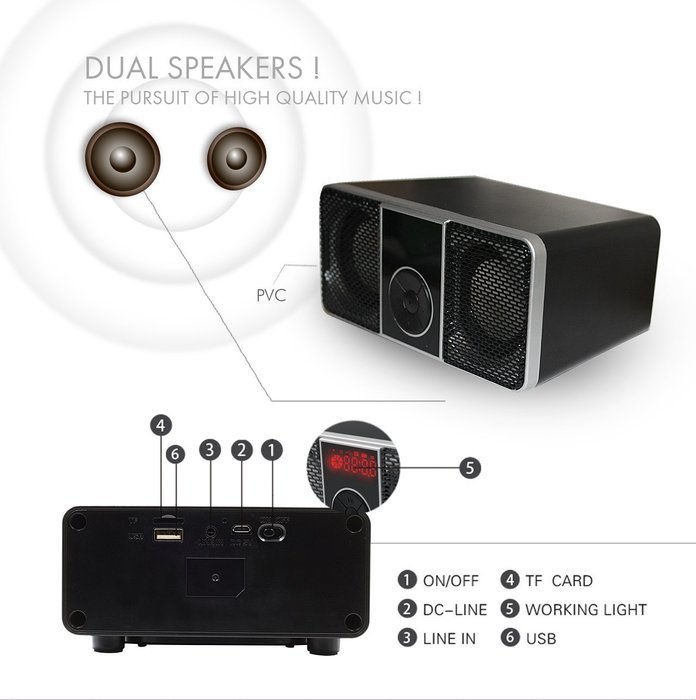 Bluetooth Speakers, Braudel 3 in 1 Portable Wireless Bluetooth Speaker Mini HI-FI Outdoor Indoor Stereo with Built... N16