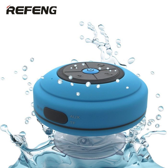 Osunlin(TM) Water Resistant Portable Shower Bluetooth 4.0 Speakers, Colorful LED Light Effect,Aux Input 3.5mm,...