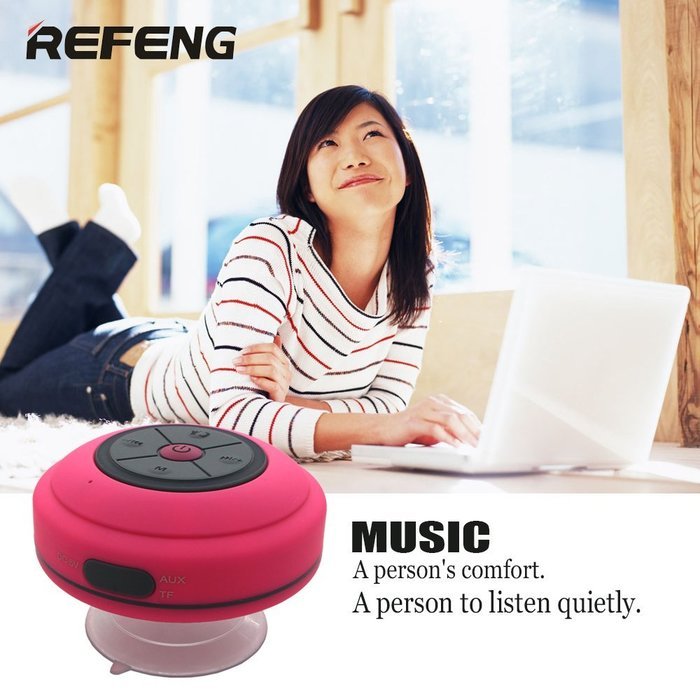 Osunlin(TM) Water Resistant Portable Shower Bluetooth 4.0 Speakers, Colorful LED Light Effect,Aux Input 3.5mm,... N12