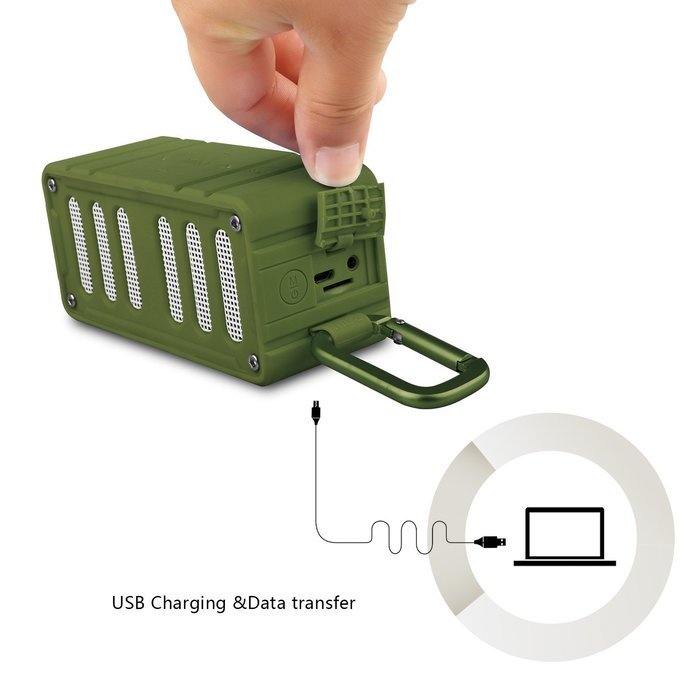MIFA F6 Outdoor Bluetooth Wireless Rugged Speaker,TPU Shock Resistance Bluetooth4.0,Mic SD card,Rechargeable Battery... N12