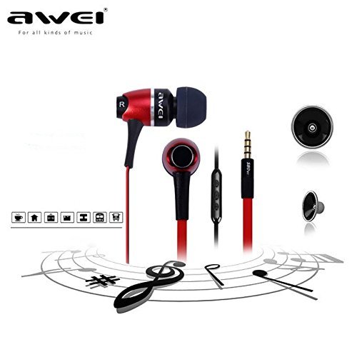 Awei S80vi Metal HIFI Earphones In-Ear Super Bass With microphone For iPhone 6S Android Samsung S6 Color White