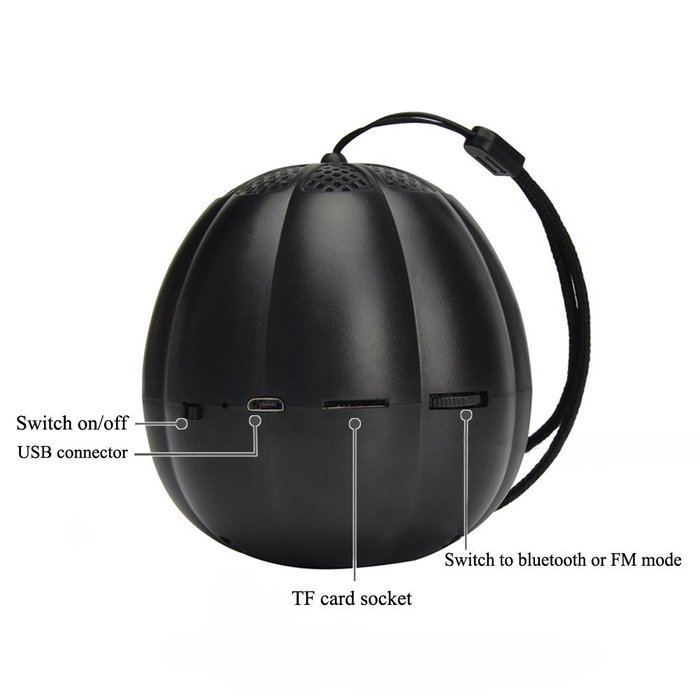Halloween Bluetooth Speakers Jxz-H Cool LED Pumpkin Speakers Mini Portable Lightweight Wireless Speaker with Ghosts... N2