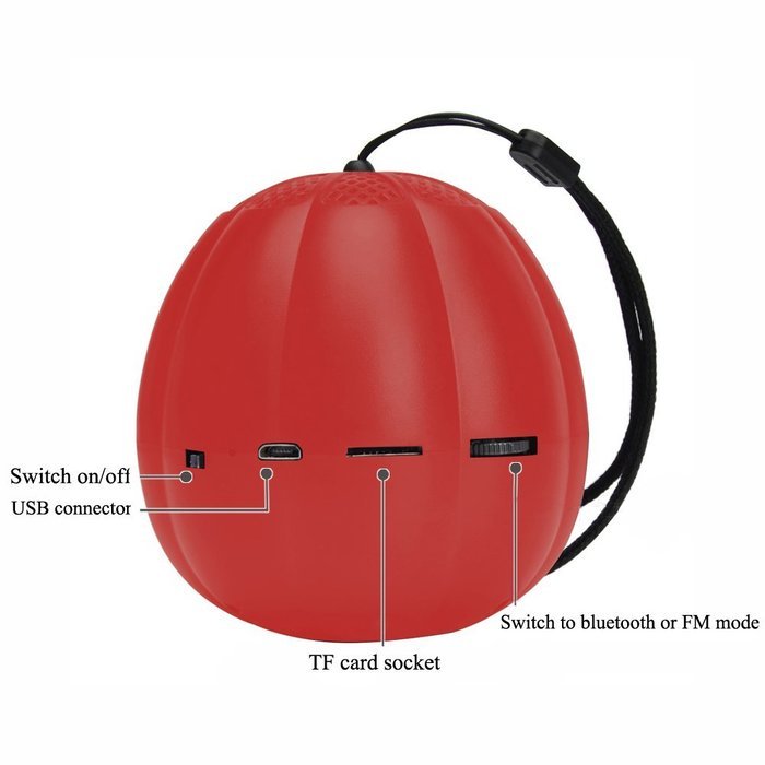 Halloween Bluetooth Speakers Jxz-H Cool LED Pumpkin Speakers Mini Portable Lightweight Wireless Speaker with Ghosts... N9