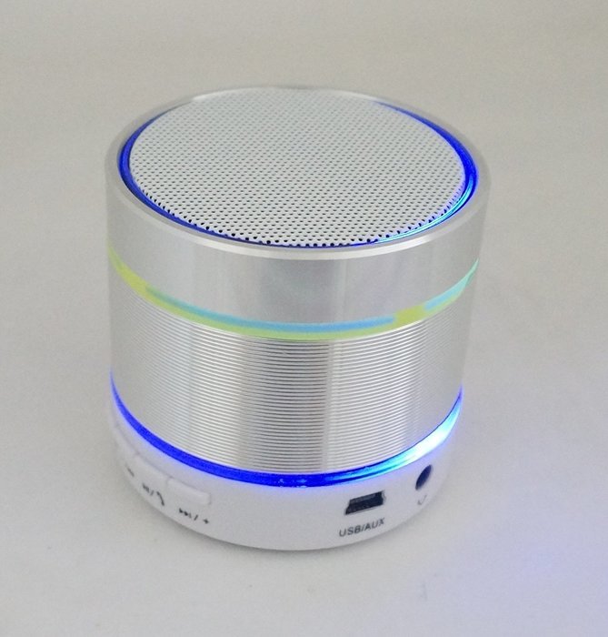 Mini Lightweight Stereo Sound Bluetooth Speakers with Colorful Led Light Rechargeable Battery Build in FM Radio...