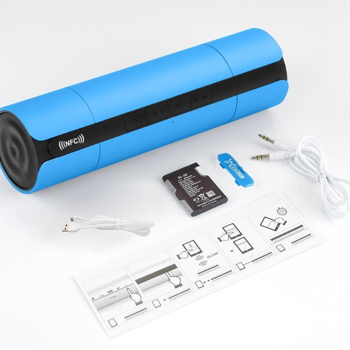Wireless Bluetooth Speaker, Costech 3D stereo sound microphone tumbler shape portable speakers for Iphone,Ipad... N19