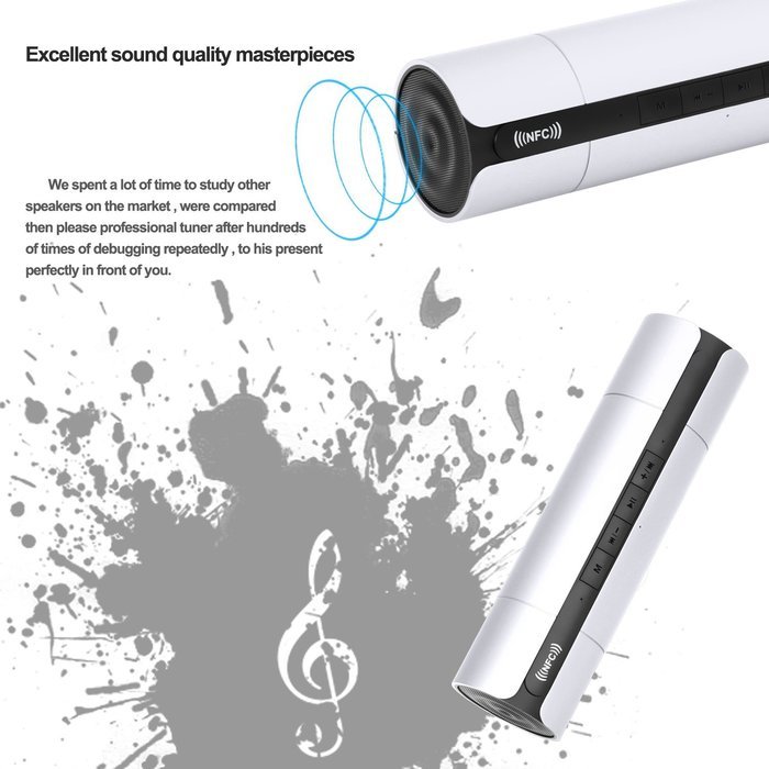 Wireless Bluetooth Speaker, Costech 3D stereo sound microphone tumbler shape portable speakers for Iphone,Ipad... N37