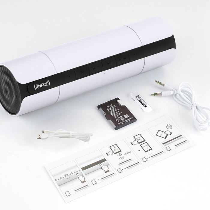 Wireless Bluetooth Speaker, Costech 3D stereo sound microphone tumbler shape portable speakers for Iphone,Ipad... N40